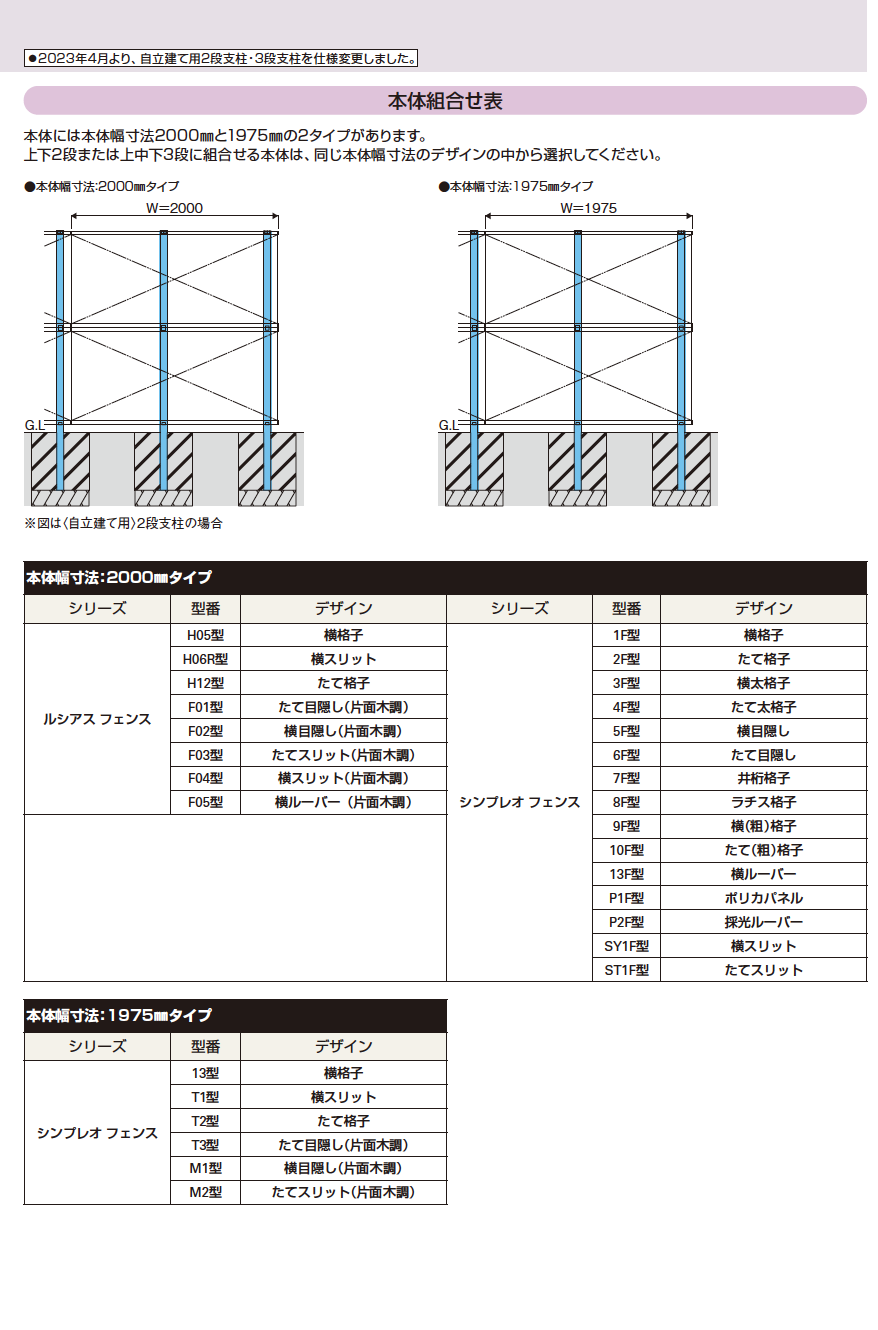 YKK AP | 〈ブロック建て用〉2段支柱 （ルシアス フェンスH05・H06R型