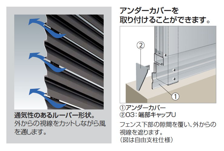 四国化成 | ルーバーフェンス ERF2型(本体・支柱ピッチ2,000㎜)【2025