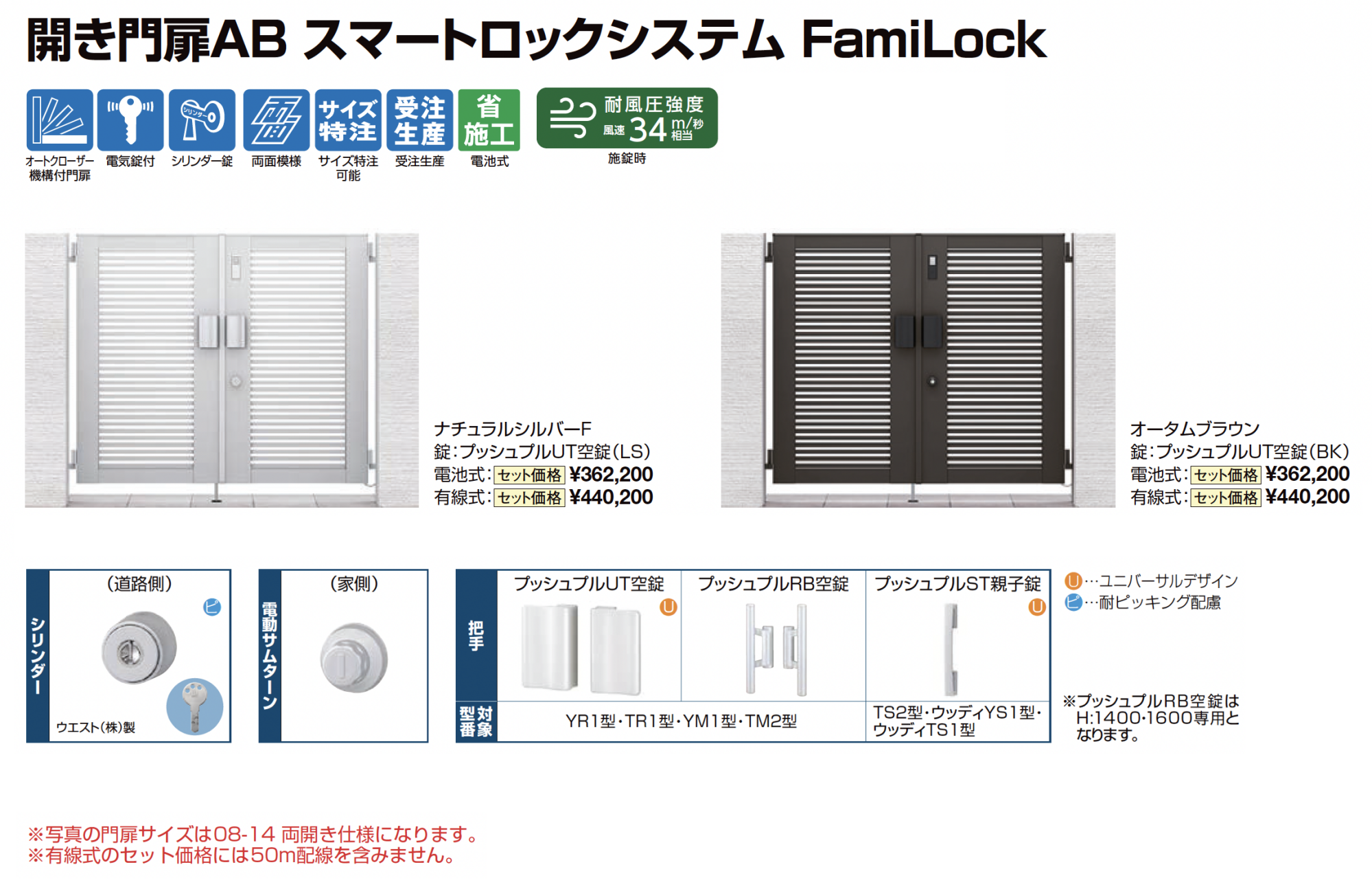 LIXIL | 開き門扉AB スマートロックシステム FamiLock YR1型