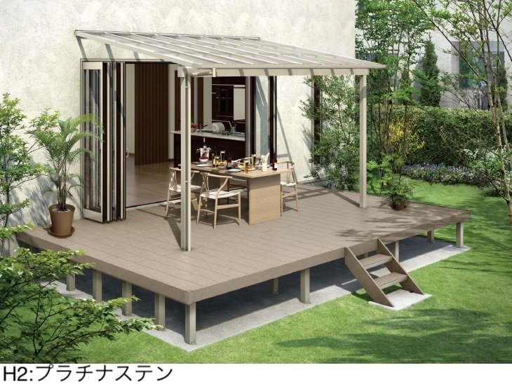 YKK AP | ソラリア テラス屋根 リウッドデッキ納まり | 建材サーチ