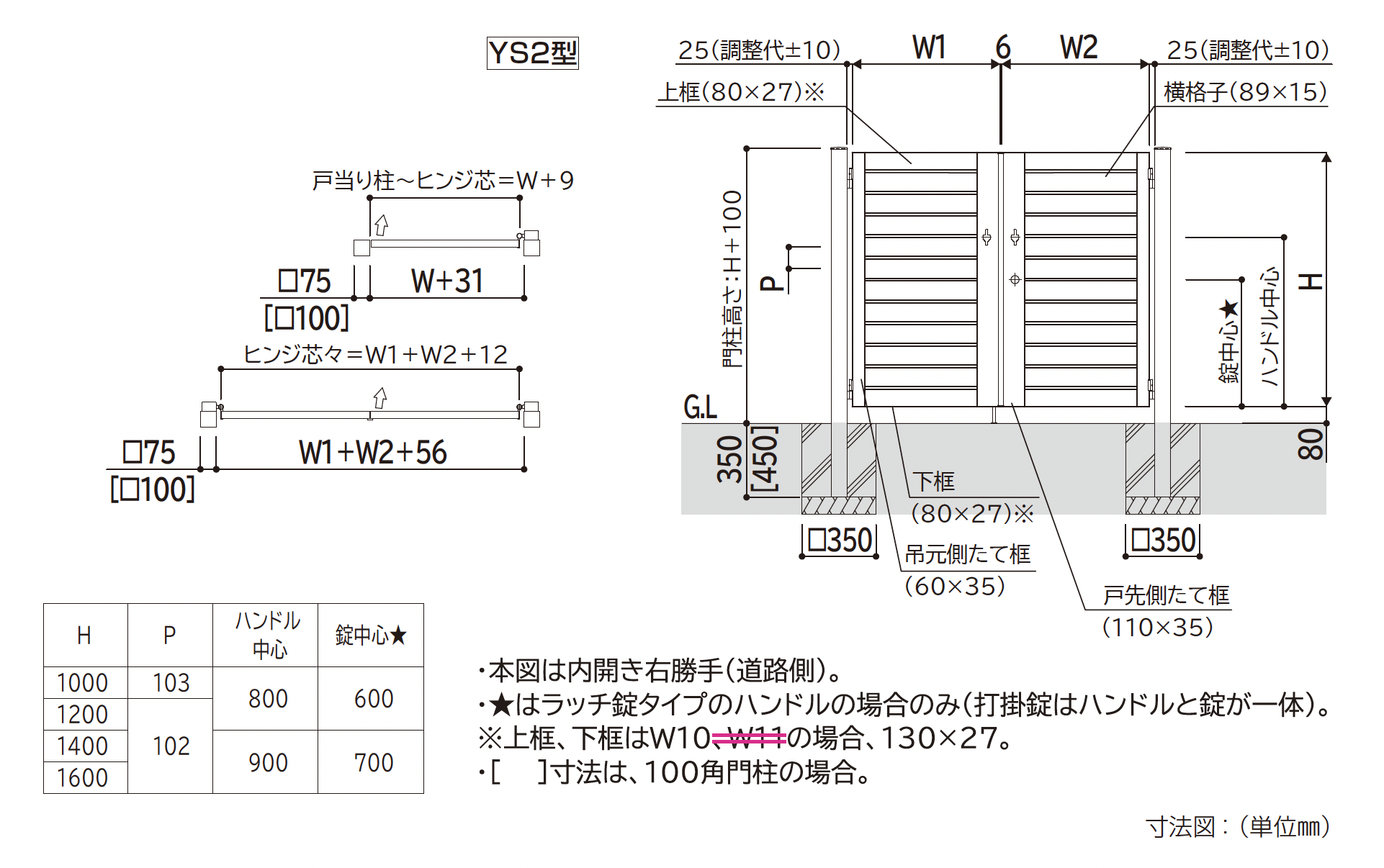 YKK AP | シンプレオ 門扉 YS2型 横スリット【2025年6月発売】 | 建材