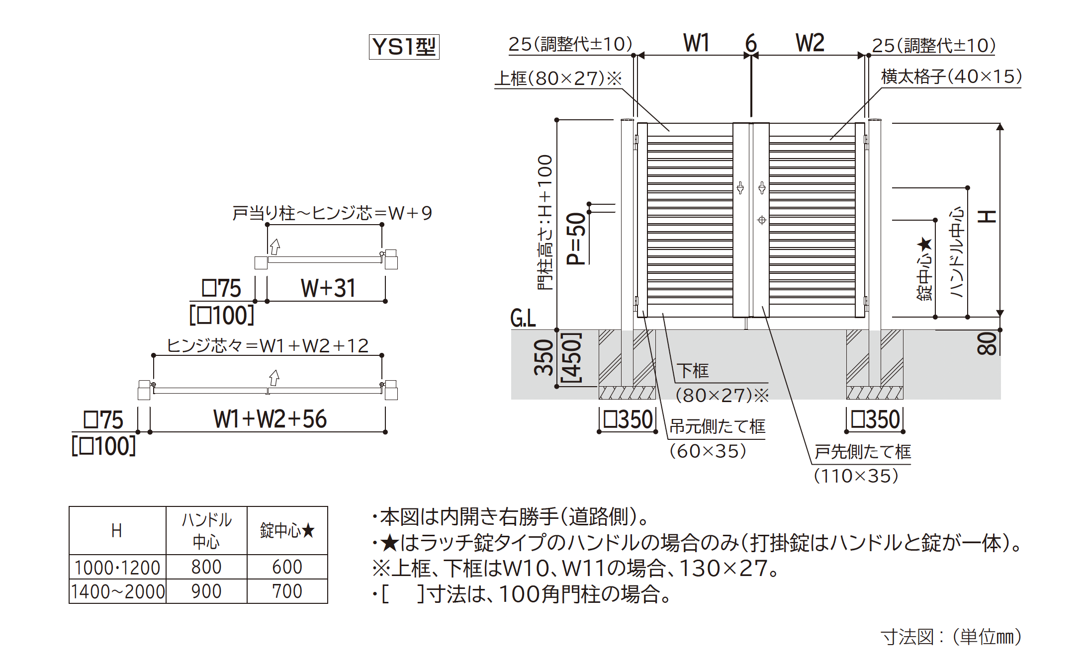 YKK AP | シンプレオ 門扉 YS1型 横スリット【2025年6月発売