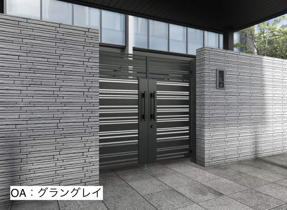 鋳物門扉 YKK YKKap シャローネ門扉SC04型 親子開きセット 門柱仕様 04・08-12 扉1枚寸法 800×1200 打掛錠1型 本体・取っ手(取手)セット ガーデ