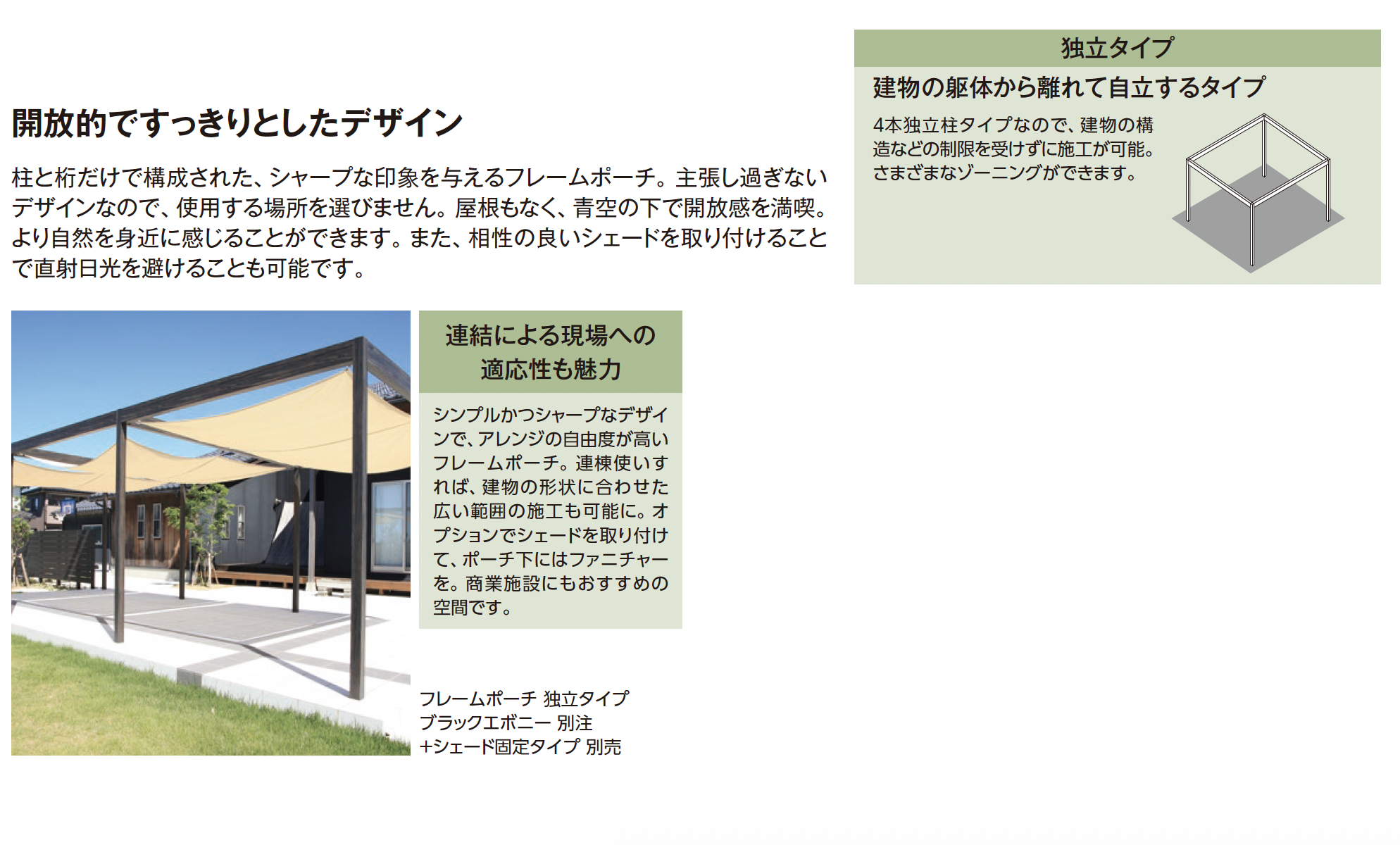 タカショー | ポーチガーデン®︎ フレームポーチ®︎(独立タイプ)【2025
