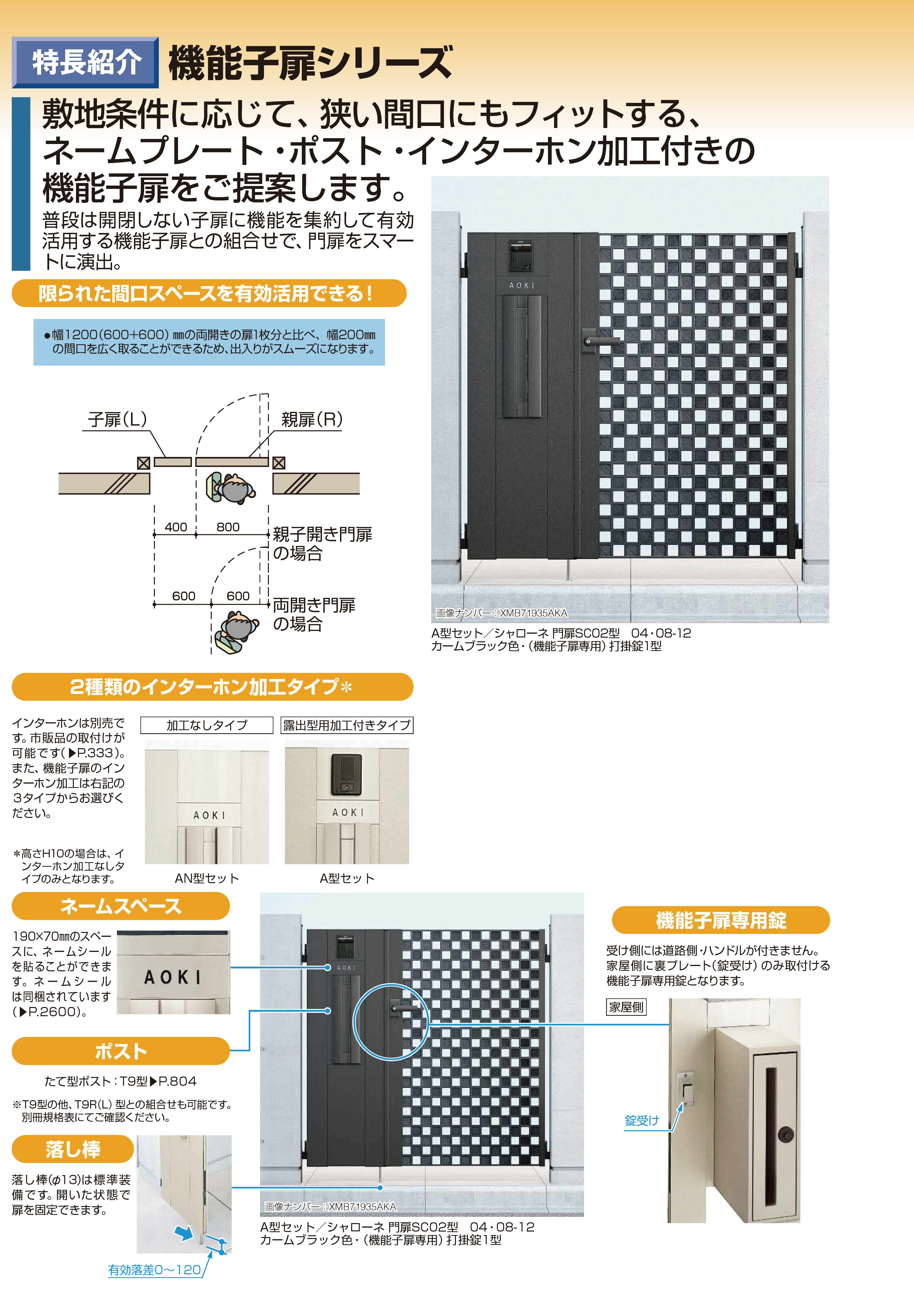 YKK AP | 機能子扉A型／AN型 【2022年版】 | 建材サーチ