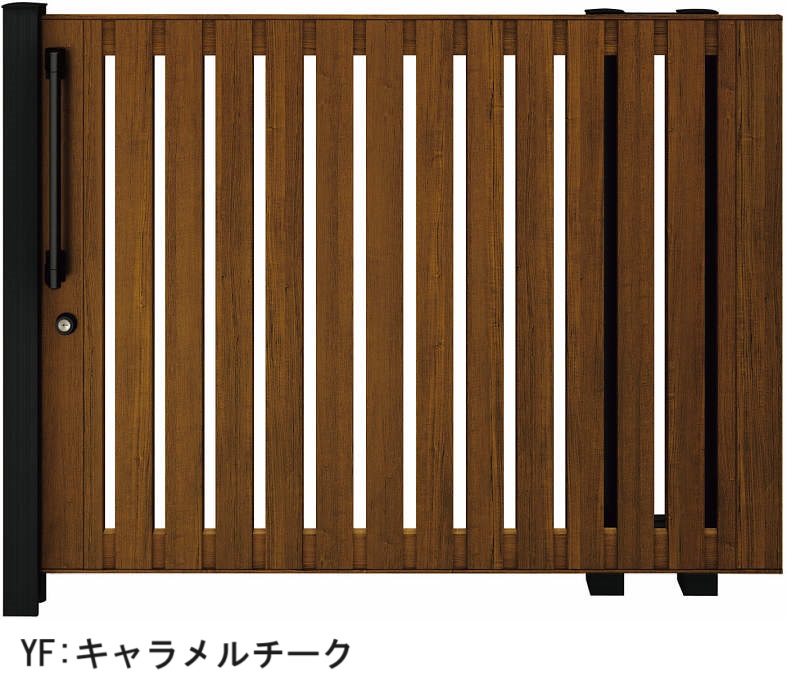 スライド門扉 YKK YKKap ルシアススライドS02型 片引き 片面シリンダー錠セット ロング柱 H=1200(柱高さGL+1500) 14-12R(L) 14-12R・14-12L アルミ色 YKKAP YKK 門扉 ドア ルシアススライド S02型 木調カラー