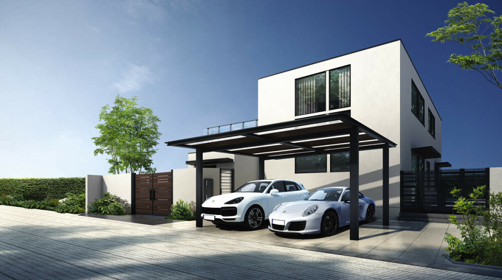 YKK AP | ルシアス カーポート 750タイプ 2台用 単体セット／奥行連結