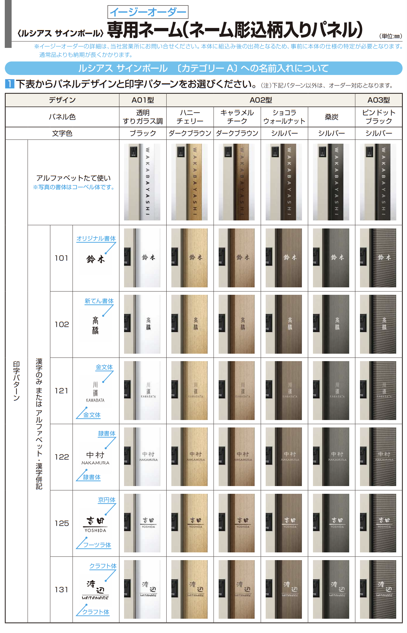 YKK AP | 集合住宅向けルシアス サインポール A01型 【2022年版