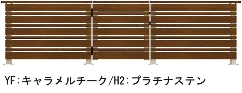YKK AP | ルシアス デッキ門扉 A02型 横板格子タイプ+細格子