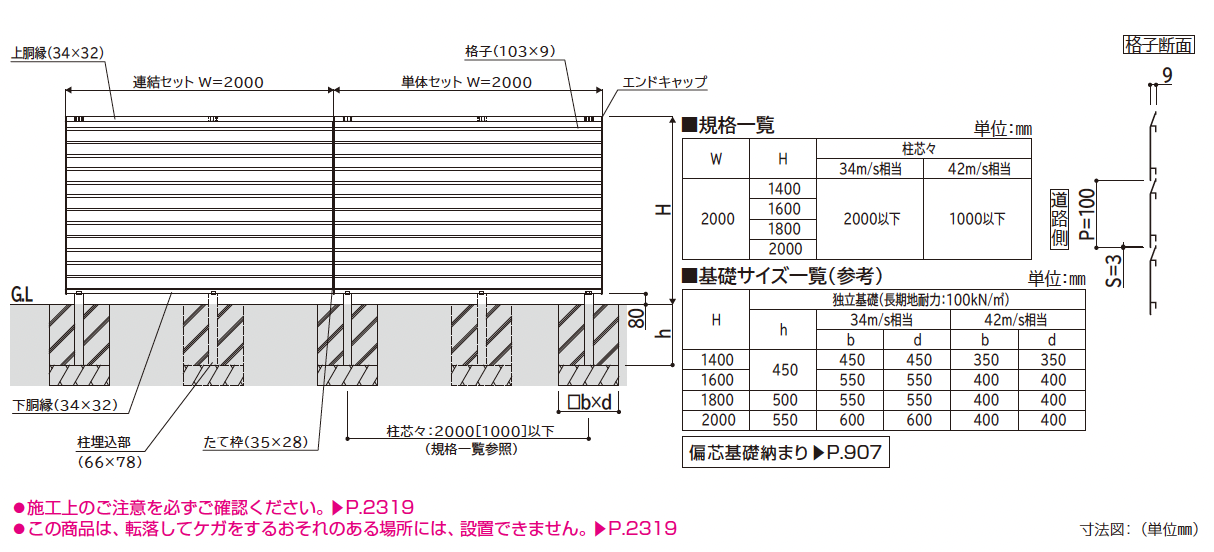ルシアンエサヨ　タンブールTMサイズ YKK AP | ルシアス スクリーンフェンス YM1FS型 横目隠し【2025年版